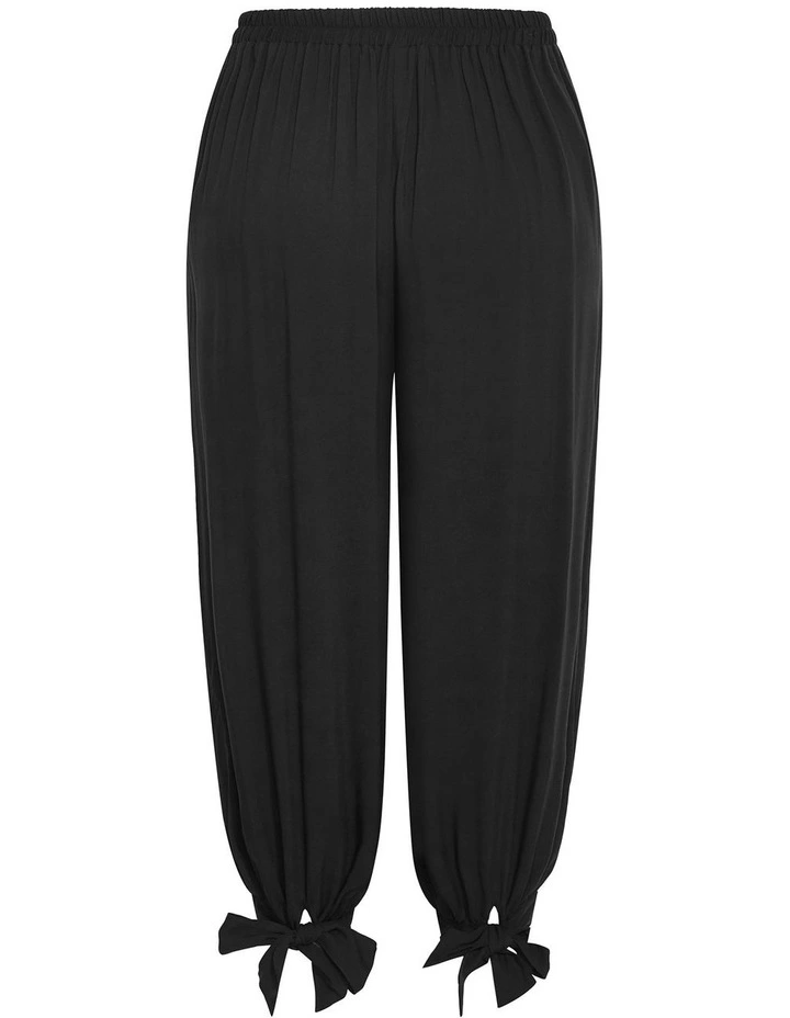 Billie Tie Hem Pant in Black image 4