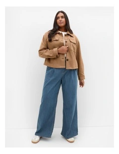 Liza Lightweight Suedette Jacket in Caramel