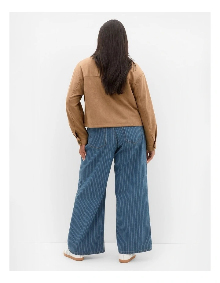 Liza Lightweight Suedette Jacket in Caramel image 2