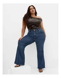 Elianna Faux Leather Top in Espresso