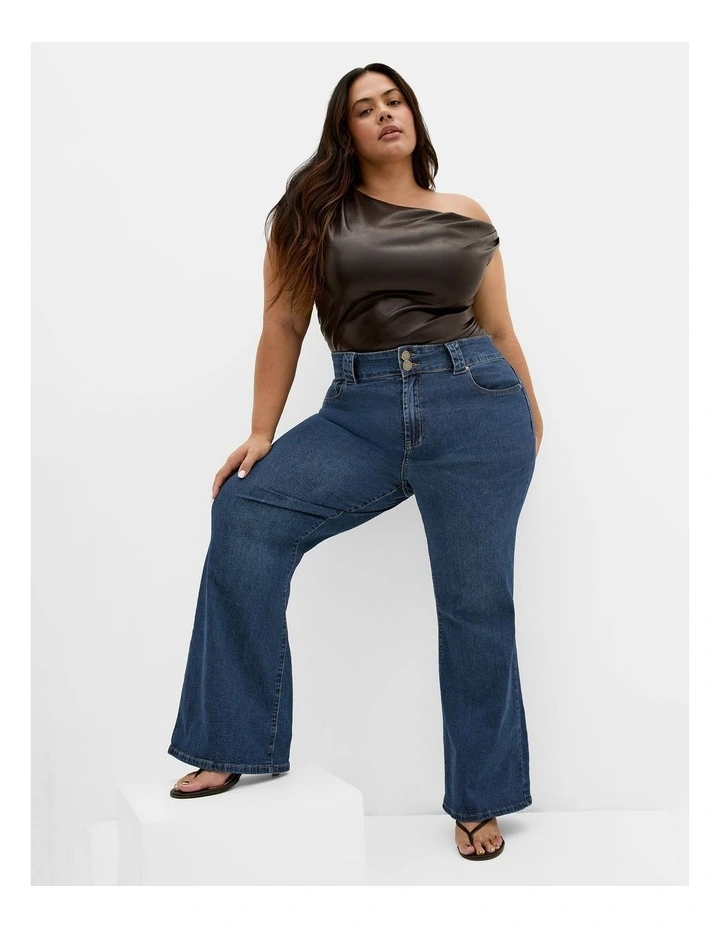 Elianna Faux Leather Top in Espresso image 1