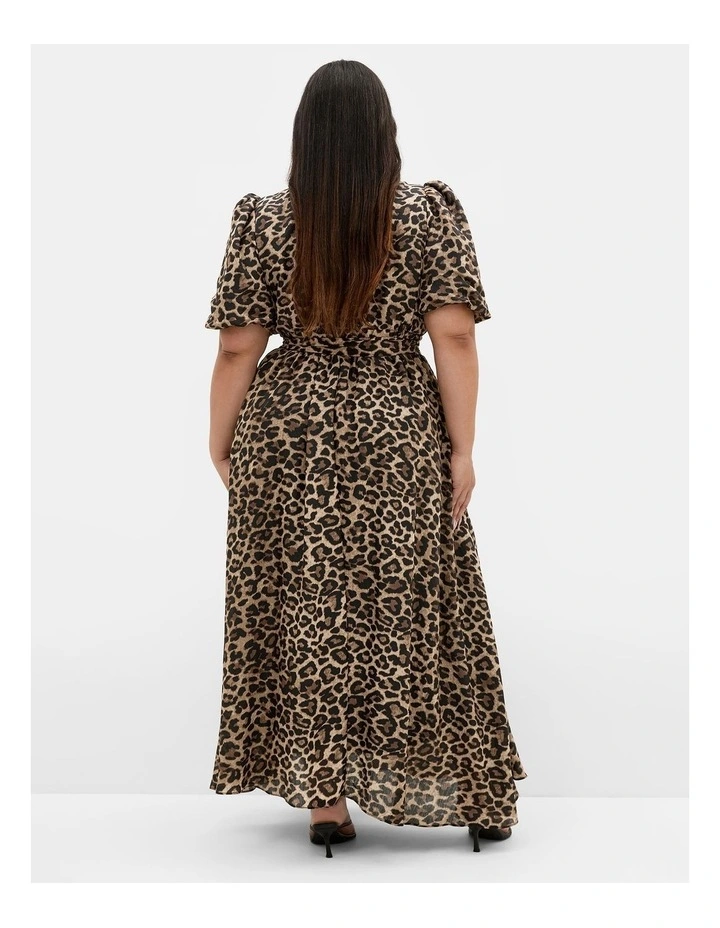 Felicity Leopard Print Maxi Dress in Chocolate image 2