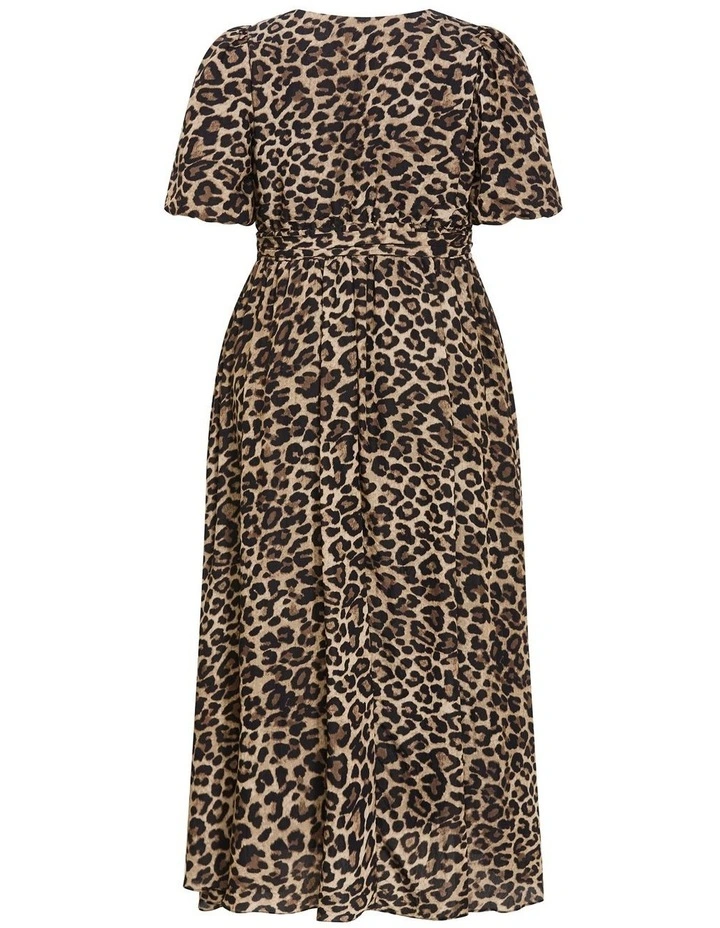 Felicity Leopard Print Maxi Dress in Chocolate image 4