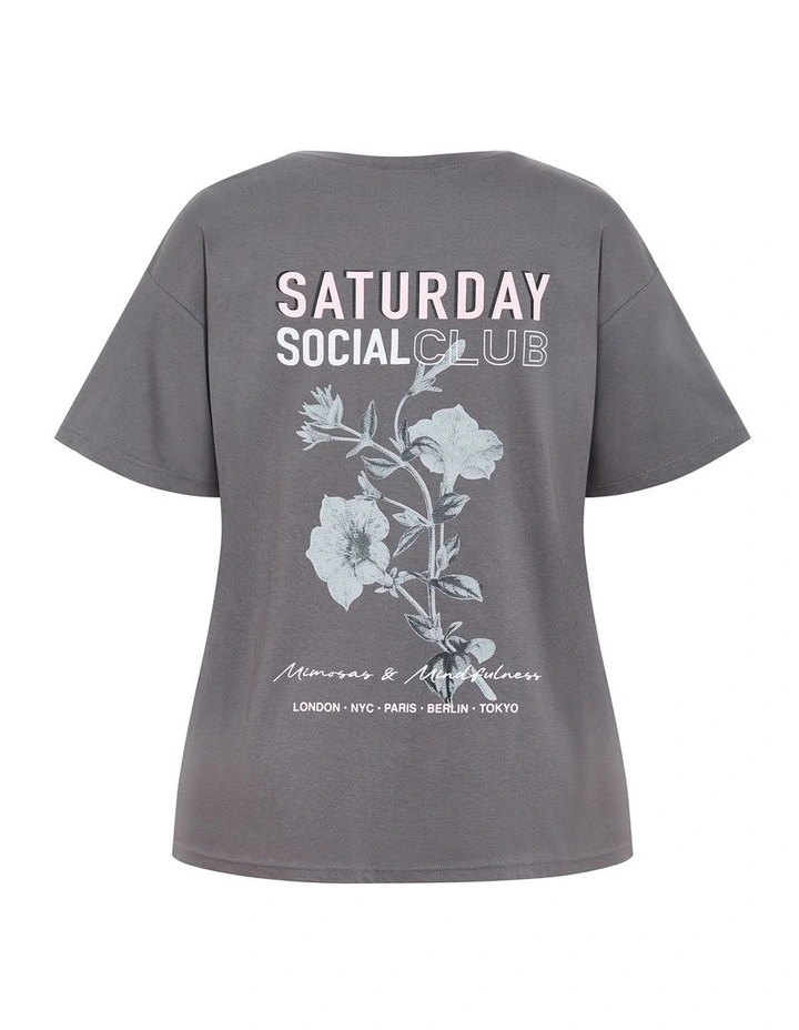 Chill Social Club Tee in Slate image 4