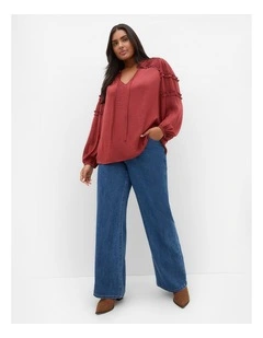 Drama Queen Long Sleeve Shirt in Sienna