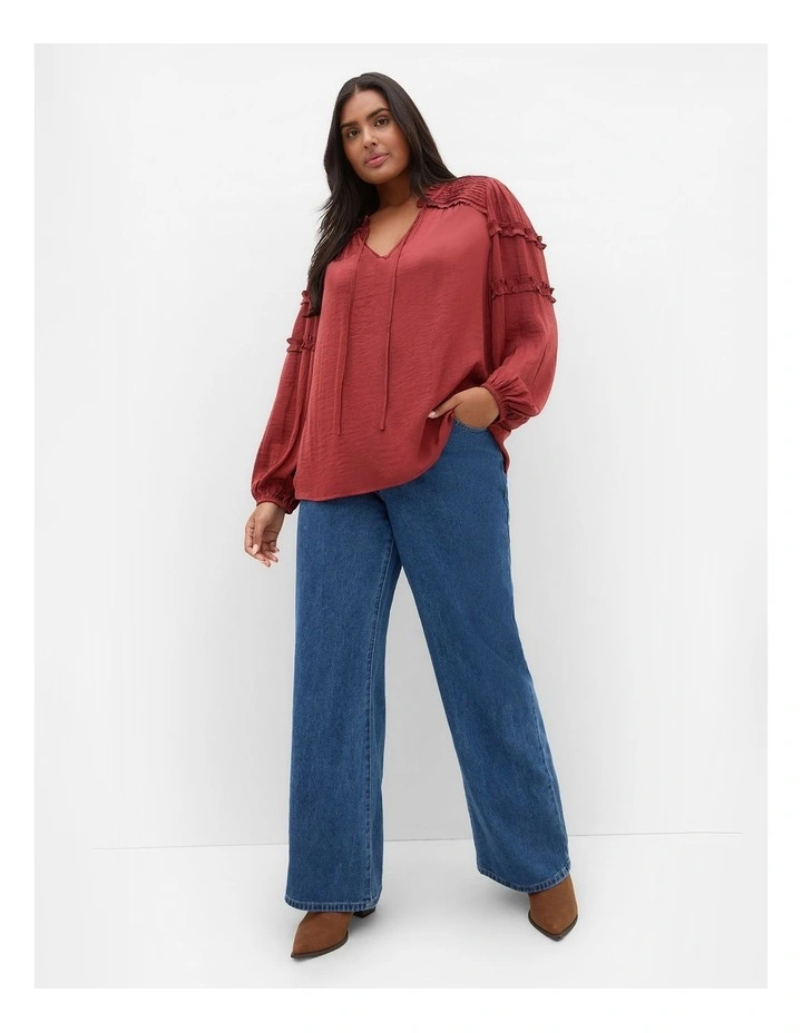 Drama Queen Long Sleeve Shirt in Sienna image 1