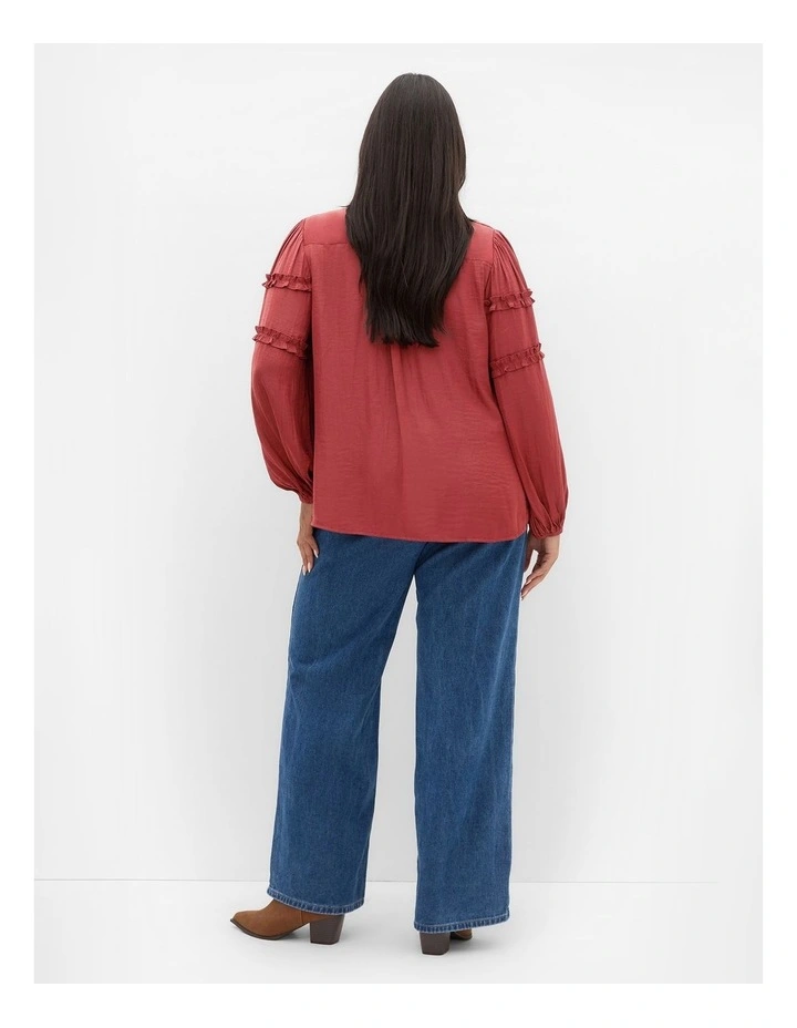 Drama Queen Long Sleeve Shirt in Sienna image 2