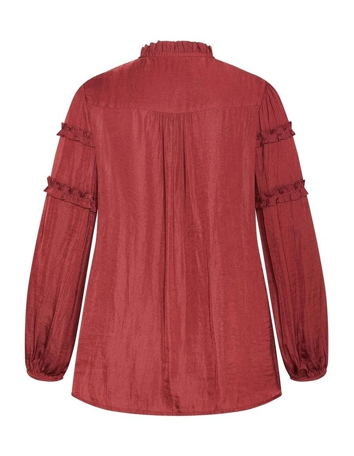 Drama Queen Long Sleeve Shirt in Sienna image 4