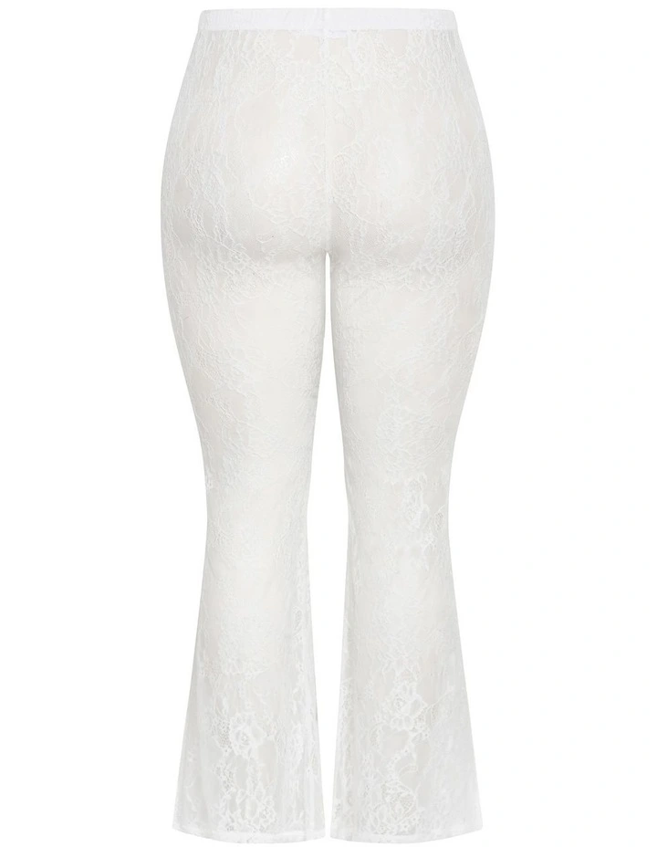 Aura Lace Pant in Ivory image 4