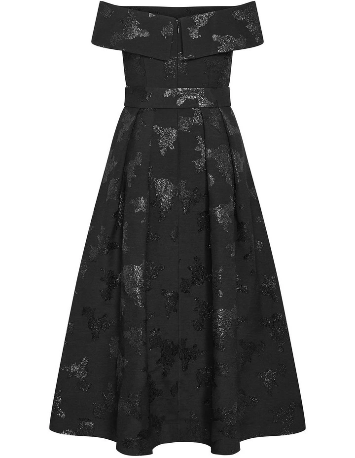 High Status Off Shoulder Maxi Dress in Black image 4