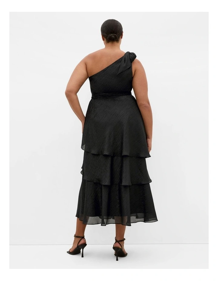 Enchant One Shoulder Maxi Dress in Black image 2