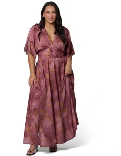 Richter Scale Maxi Dress in Rouge Floral