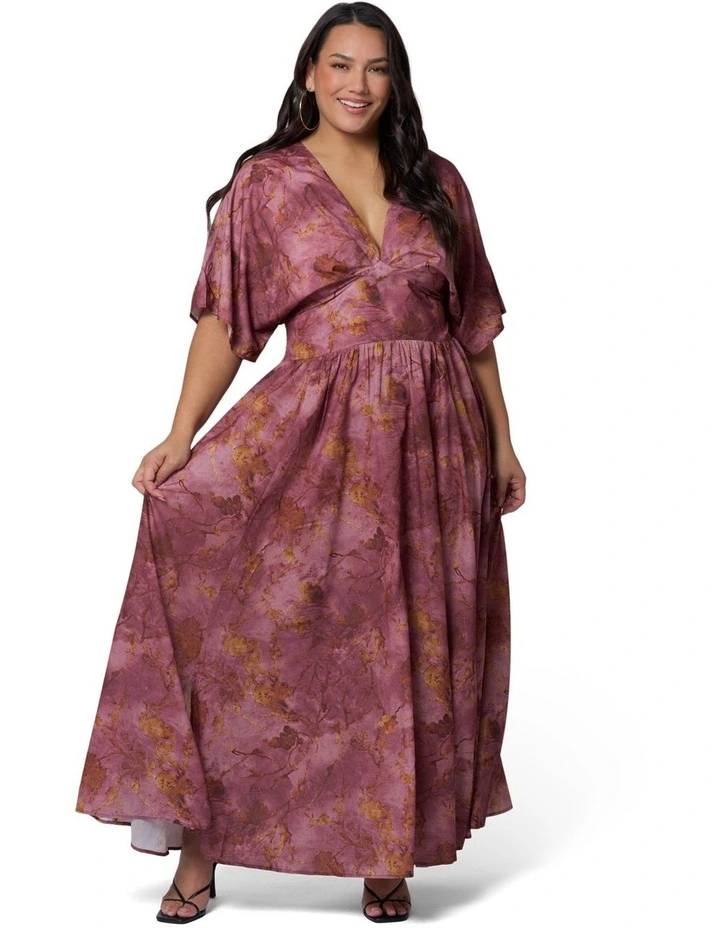 Richter Scale Maxi Dress in Rouge Floral image 4