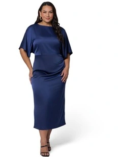 Dark Romance Satin Midi Dress