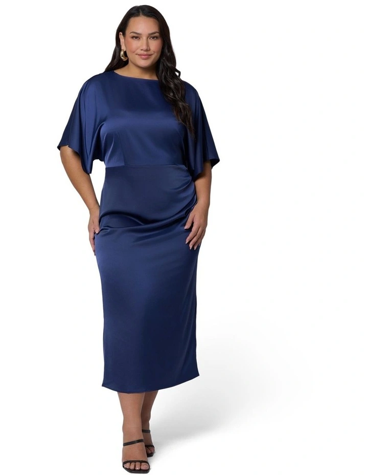Dark Romance Satin Midi Dress image 1