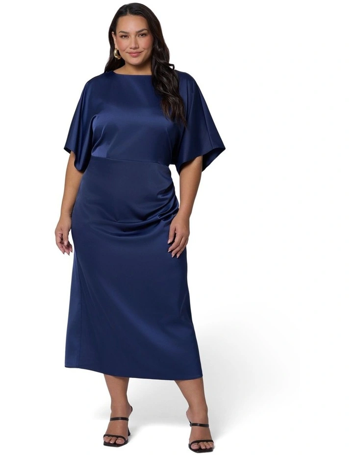Dark Romance Satin Midi Dress image 4