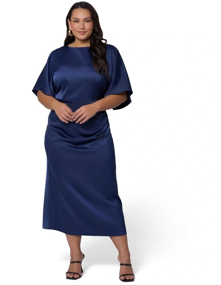 Dark Romance Satin Midi Dress image 5