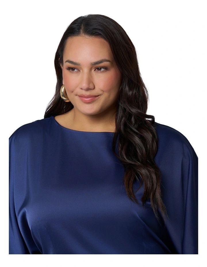 Dark Romance Satin Midi Dress image 6