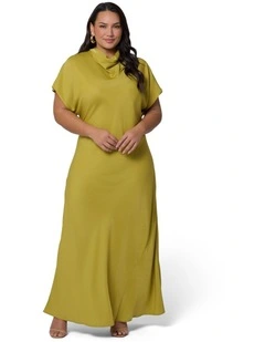 Afterglow Satin Midi Dress