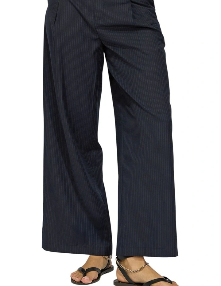 Ready For Your Love Pinstripes Wide Leg Pant in Navy Pinstripes image 2