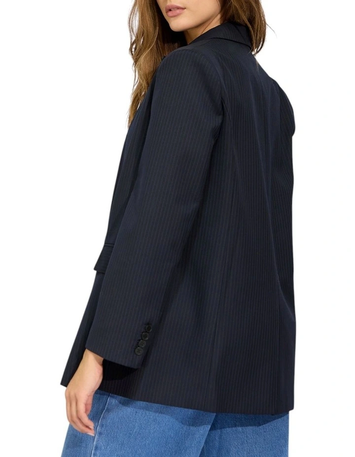 Big Brother Talk Pinstripes Blazer in Navy Pinstripes image 3