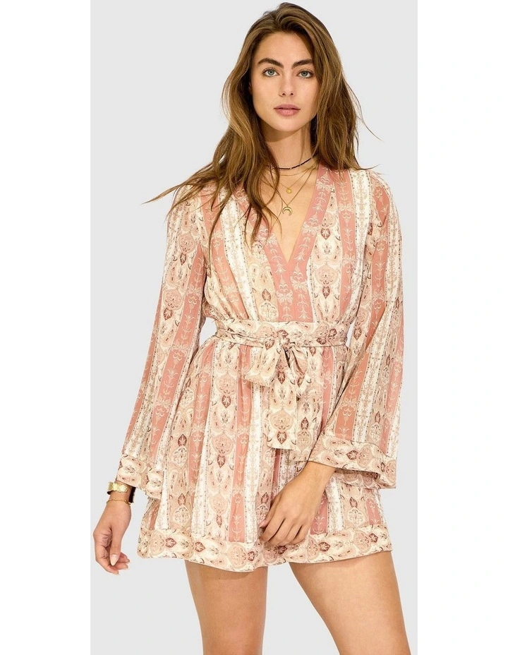 Precision Flared Sleeve Mini Dress in Rose image 1