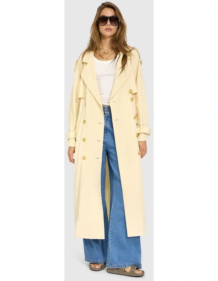 Major Mood Soft Maxi Trench in Butter image 1