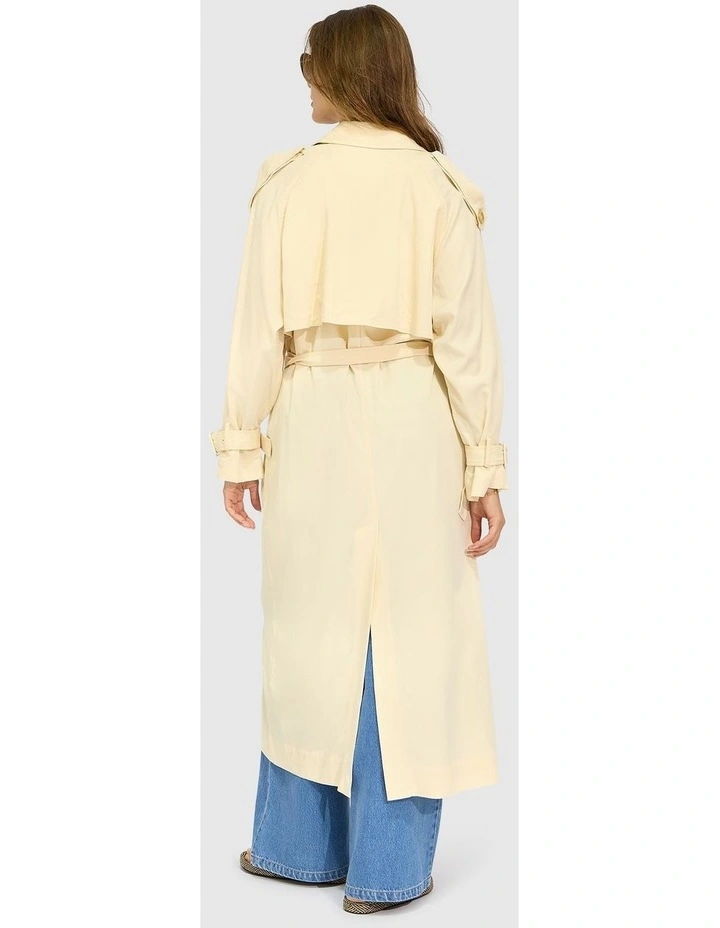 Major Mood Soft Maxi Trench in Butter image 4