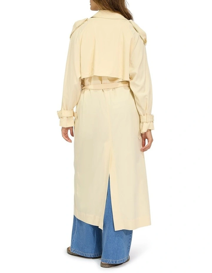 Major Mood Soft Maxi Trench in Butter image 4