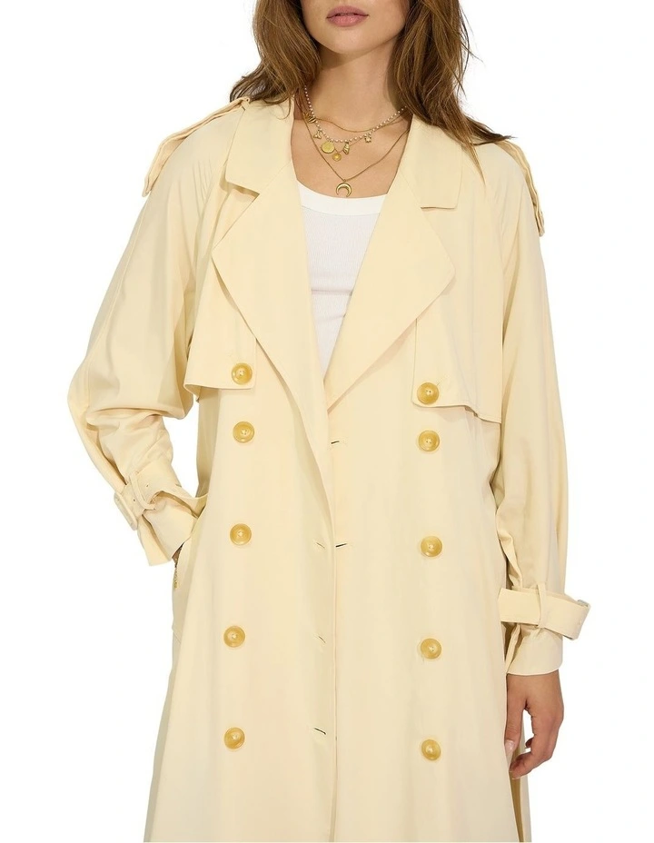 Major Mood Soft Maxi Trench in Butter image 7