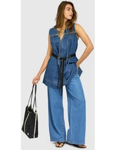 Ready For Your Love Denim Washed Wide Leg Pant in Light Wash