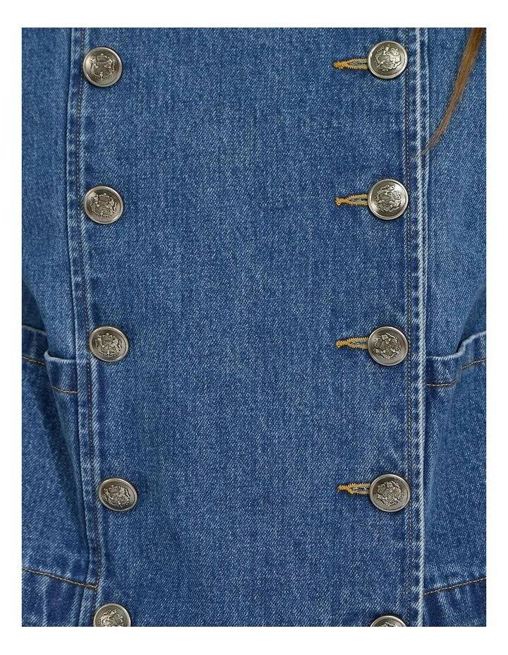 Front Line Military Denim Jacket in Blue Wash image 5