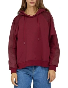 Beachfront Oversized Sweatshirt in Burgundy