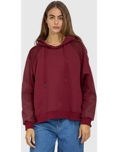 Beachfront Oversized Sweatshirt in Burgundy