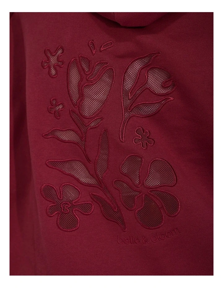 Beachfront Oversized Sweatshirt in Burgundy image 4