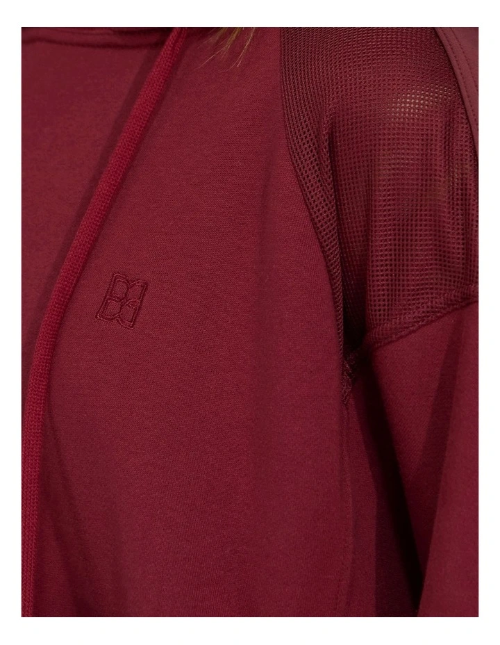 Beachfront Oversized Sweatshirt in Burgundy image 5