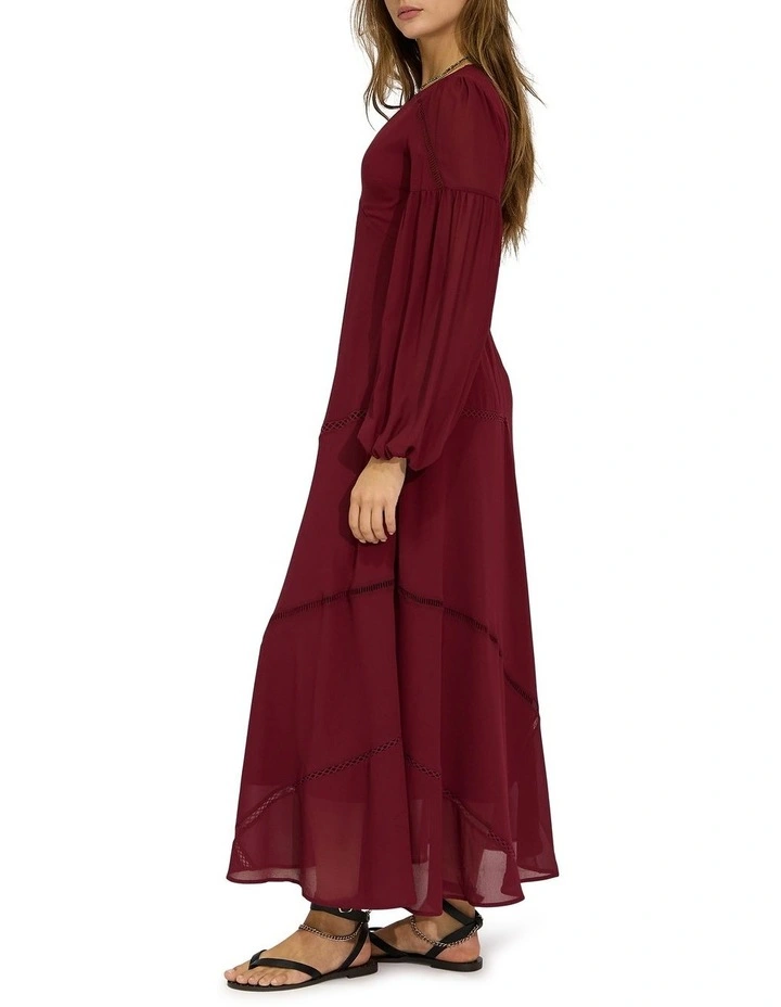 In Your Dreams Maxi Dress in Burgundy image 3