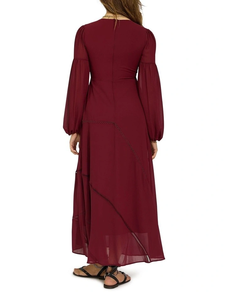 In Your Dreams Maxi Dress in Burgundy image 4