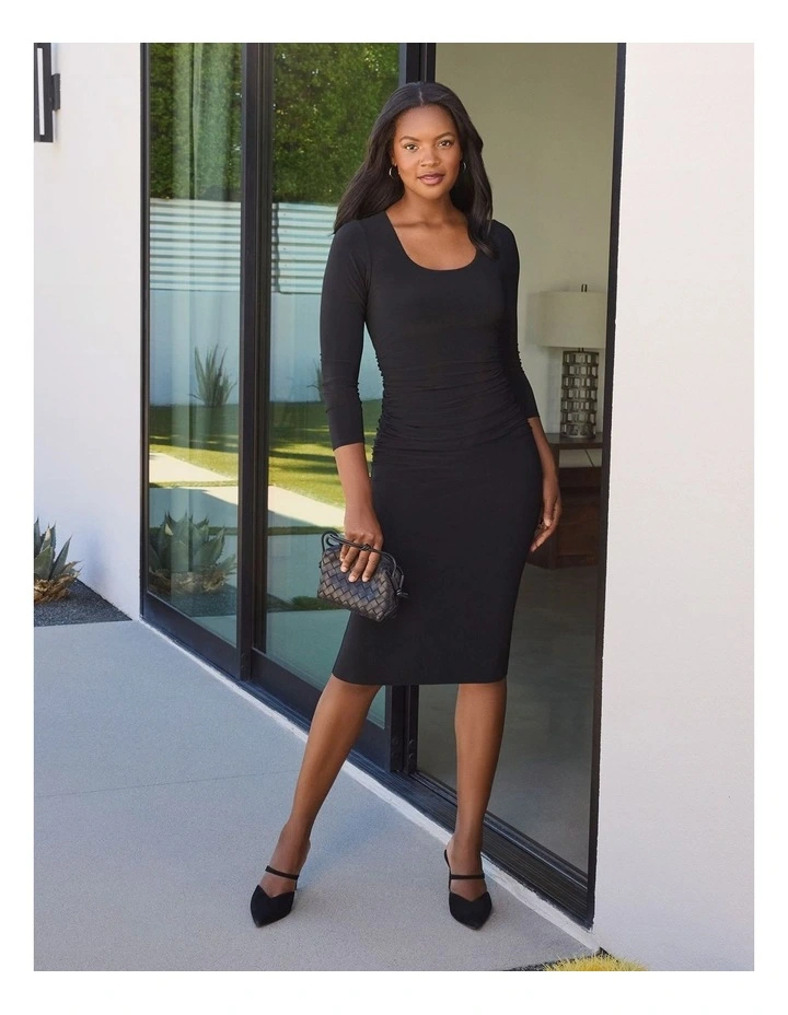 Suri Midi-Length Long Sleeve Shaping Dress image 4