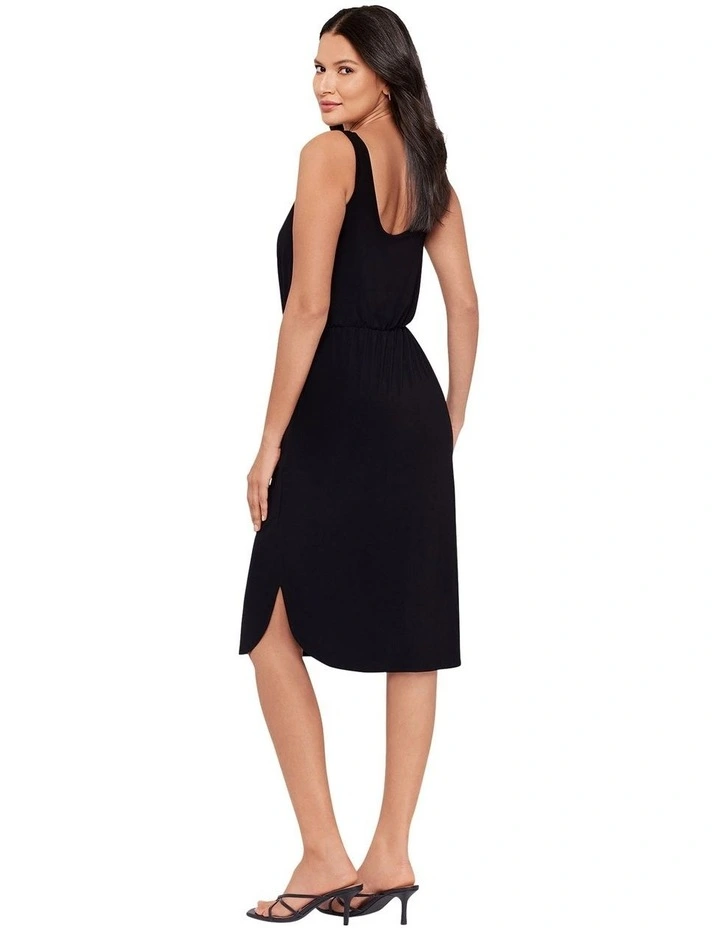 Tali Sleeveless Knot Waist Shaping Dress With Pockets image 4