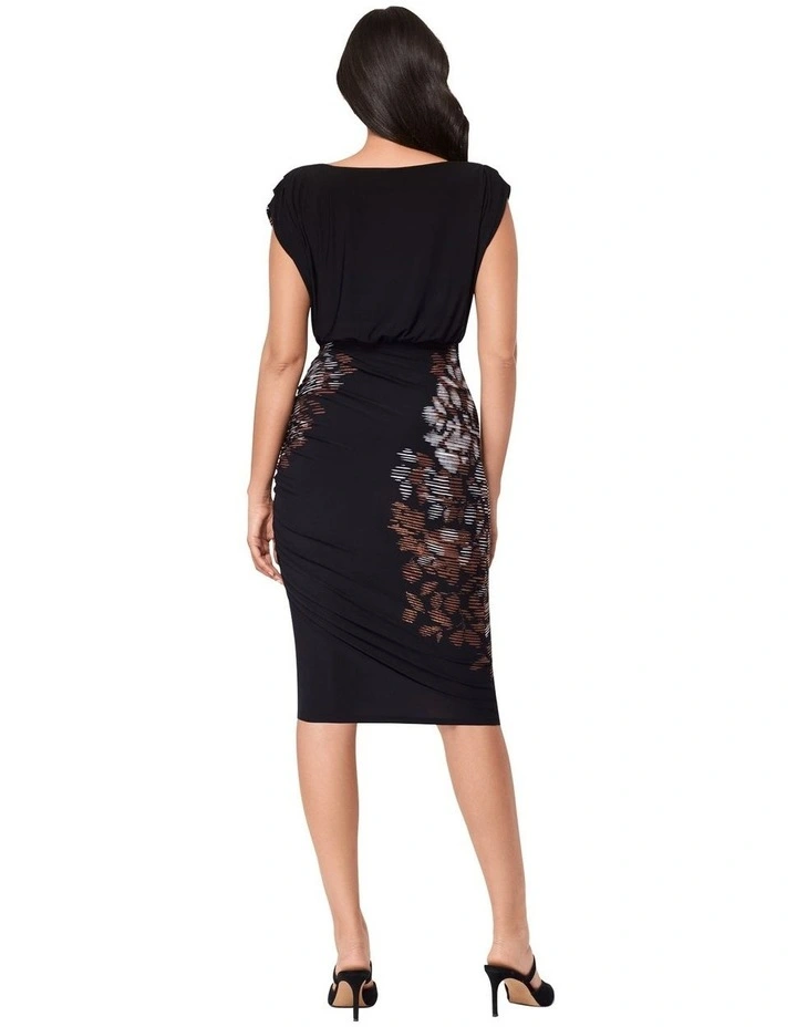 Fiori Metallica Bali Blouse Top Midi Shaping Dress image 3