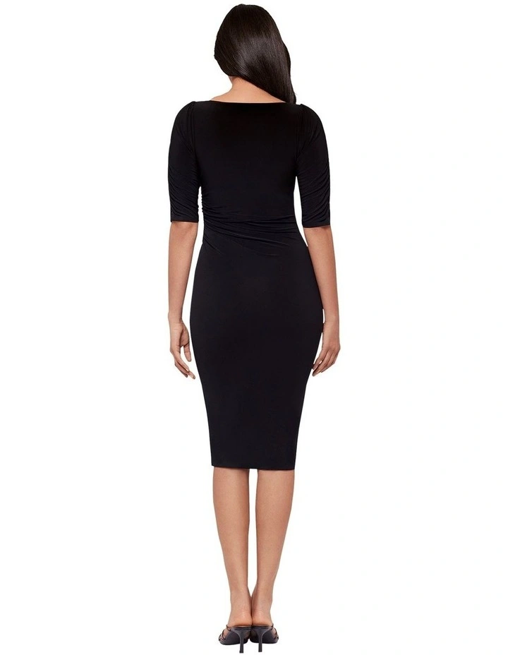 Lumi Ruched Elbow Sleeve Bodycon Shaping Dress image 2