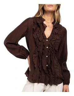 Khloe Top in Brown