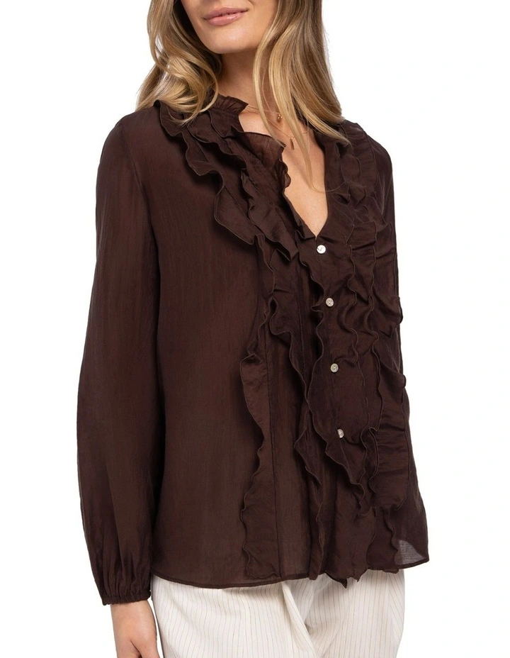 Khloe Top in Brown image 3