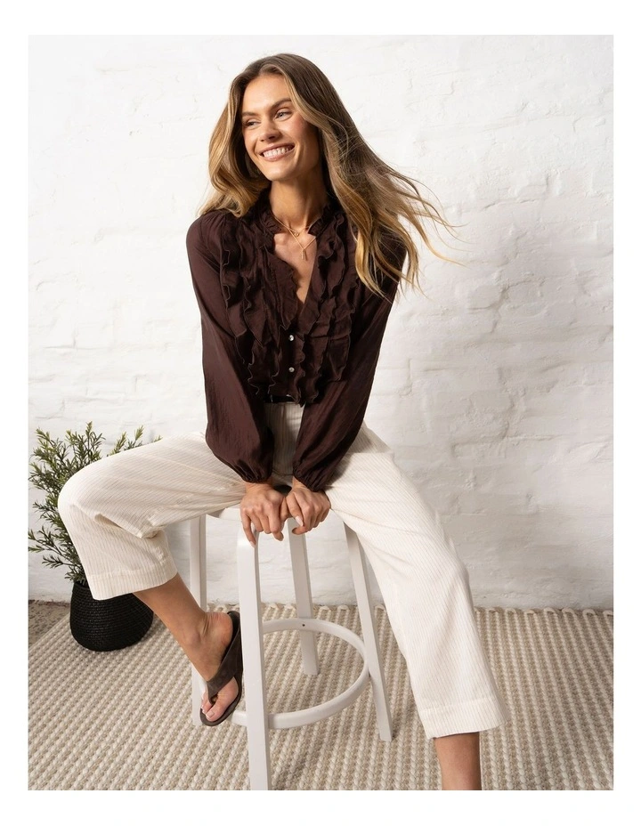 Khloe Top in Brown image 4
