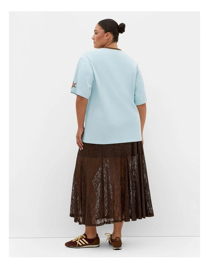 Run Free Oversized Cotton Tee in peppermint image 2