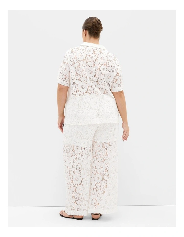 Lani Lace Shirt in ivory image 2