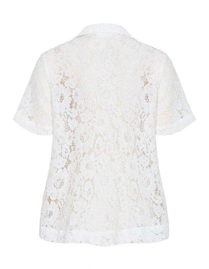 Lani Lace Shirt in ivory image 4