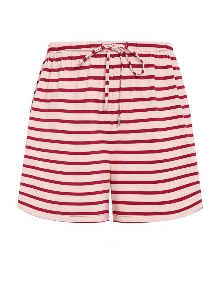 Claire Stripe Cotton Short in blush image 3