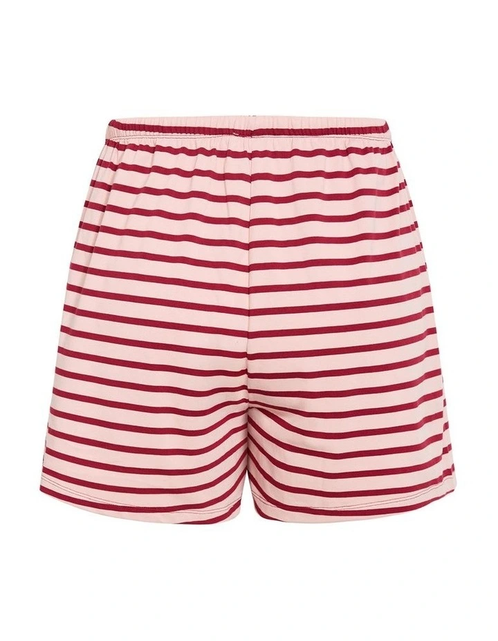 Claire Stripe Cotton Short in blush image 4